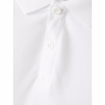 NAME IT Langærmet Polo Ranes Bright White